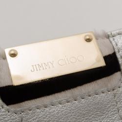 Pre Owned Jimmy Choo Silver Long Clutch