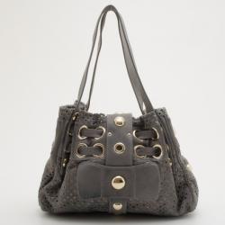 مملوكة مسبقًا Jimmy Choo Limited Edition Metallic Suede Riki Bag