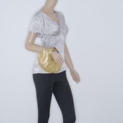 Pre Owned Jimmy Choo Gold Metallic Small Hobo