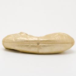 Pre Owned Jimmy Choo Gold Metallic Small Hobo