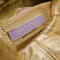 Pre Owned Jimmy Choo Gold Metallic Small Hobo