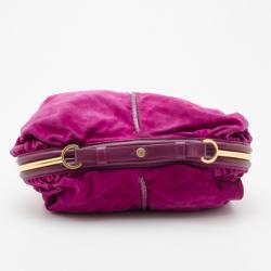 Pre Owned Jimmy Choo Fuschia Suede Alex Shoulder Bag