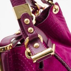 Pre Owned Jimmy Choo Fuschia Suede Alex Shoulder Bag