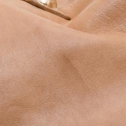 Pre Owned Jimmy Choo Nude Leather and Python Satchel