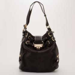 Pre Owned Jimmy Choo Embossed Ramona Bucket Tote  