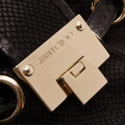 Pre Owned Jimmy Choo Embossed Ramona Bucket Tote  