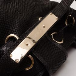 Pre Owned Jimmy Choo Embossed Ramona Bucket Tote  