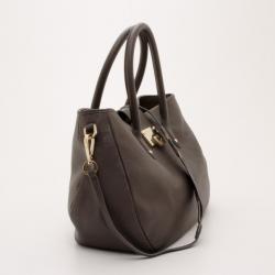 Pre Owned Jimmy Choo Grey 'Rania' Convertible Leather Tote 