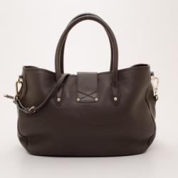 Pre Owned Jimmy Choo Grey 'Rania' Convertible Leather Tote 