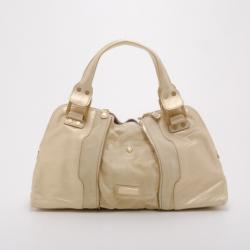 Pre Owned Jimmy Choo Beige Mandah Satchel