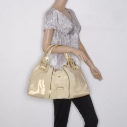 Pre Owned Jimmy Choo Beige Mandah Satchel
