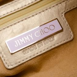 Pre Owned Jimmy Choo Beige Mandah Satchel