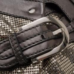 Pre Owned Jimmy Choo Silver Studded Chain Mail Tulita Hobo 