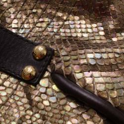 مملوكة مسبقًا Jimmy Choo Gold Alex Handbag