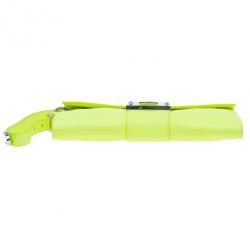 Pre Owned Jimmy Choo Lime Green Rivera Clutch