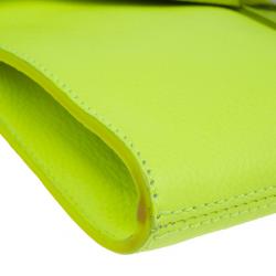 Pre Owned Jimmy Choo Lime Green Rivera Clutch