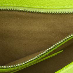 Pre Owned Jimmy Choo Lime Green Rivera Clutch