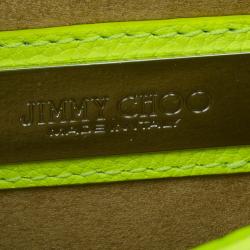 Pre Owned Jimmy Choo Lime Green Rivera Clutch