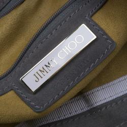 Pre Owned Jimmy Choo Grey Python Ramona Bucket Bag