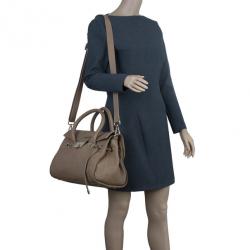 Jimmy Choo Brown Grainy Leather Rosalie Top Handle