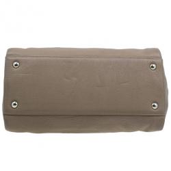 Jimmy Choo Brown Grainy Leather Rosalie Top Handle
