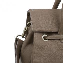 Jimmy Choo Brown Grainy Leather Rosalie Top Handle