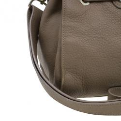 Jimmy Choo Brown Grainy Leather Rosalie Top Handle