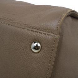 Jimmy Choo Brown Grainy Leather Rosalie Top Handle