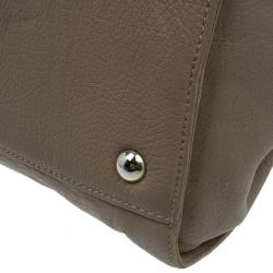 Jimmy Choo Brown Grainy Leather Rosalie Top Handle