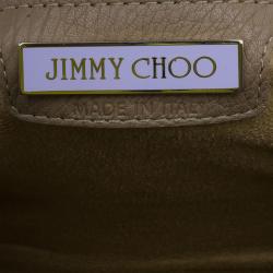 Jimmy Choo Brown Grainy Leather Rosalie Top Handle