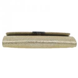 Pre Owned حقيبة كلتش جيمي تشو غولد لام غليتر ريان متحولة