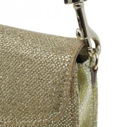 Pre Owned حقيبة كلتش جيمي تشو غولد لام غليتر ريان متحولة