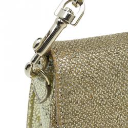 Pre Owned حقيبة كلتش جيمي تشو غولد لام غليتر ريان متحولة