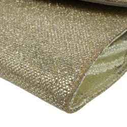 Pre Owned حقيبة كلتش جيمي تشو غولد لام غليتر ريان متحولة