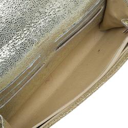 Pre Owned حقيبة كلتش جيمي تشو غولد لام غليتر ريان متحولة