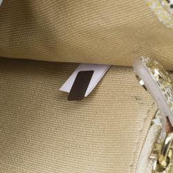 Pre Owned حقيبة كلتش جيمي تشو غولد لام غليتر ريان متحولة