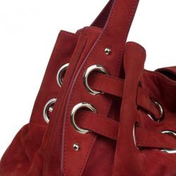 Pre Owned حقيبة يد هوبو جيمي تشو رامونا جلد أحمر مدبوغ