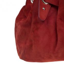 Pre Owned حقيبة يد هوبو جيمي تشو رامونا جلد أحمر مدبوغ