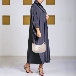 Pre Owned Jimmy Choo Taupe Croc Embossed Leather Varenne Hobo