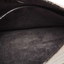 Pre Owned Jimmy Choo Taupe Croc Embossed Leather Varenne Hobo