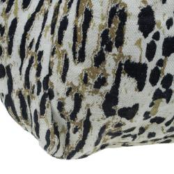 Pre Owned حقيبة جيمي تشو نقشة الفهد و شرائط جلدية سوداء كبيرة