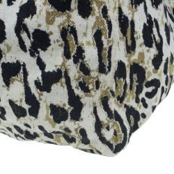 Pre Owned حقيبة جيمي تشو نقشة الفهد و شرائط جلدية سوداء كبيرة