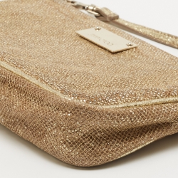 مملوكة مسبقًا Jimmy Choo Gold Glitter Pochette Bag