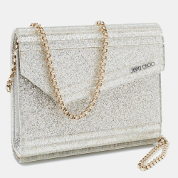 Pre Owned Jimmy Choo Silver Acrylic and Leather Candy Chain Clutch