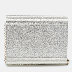 Pre Owned Jimmy Choo Silver Acrylic and Leather Candy Chain Clutch