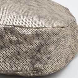 Pre Owned Jimmy Choo Metallic Leather Large Sky Hobo