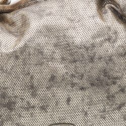 Pre Owned Jimmy Choo Metallic Leather Large Sky Hobo