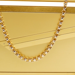 Pre Owned Jimmy Choo Gold Metal And Suede Candy Clutch Bag