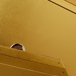 Pre Owned Jimmy Choo Gold Metal And Suede Candy Clutch Bag