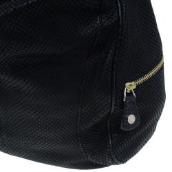 Pre Owned حقيبة جيمي تشو جلد أسود مزخرفة بإبزيم رومانا